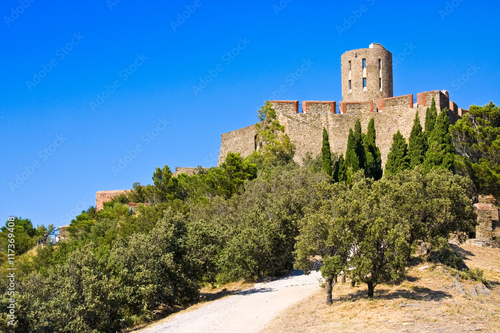 Fort Saint Elme between Port-Vendres and Collioure, Mediterranean, 