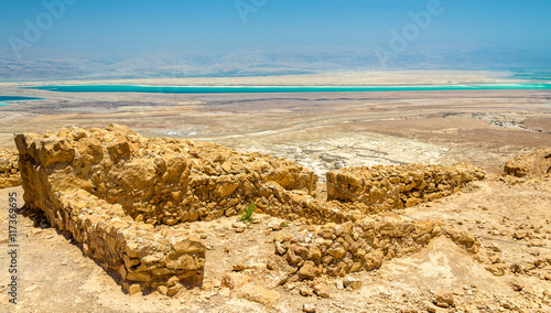View on ruins of Masada fortress - Judaean Desert  Israel