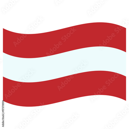 red and white austrian flag flying in the breeze