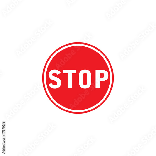 Stop sign. white background