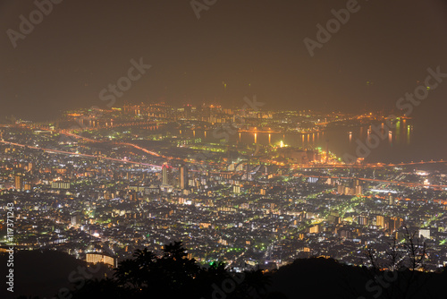 神戸の夜景 摩耶山掬星台からの眺め