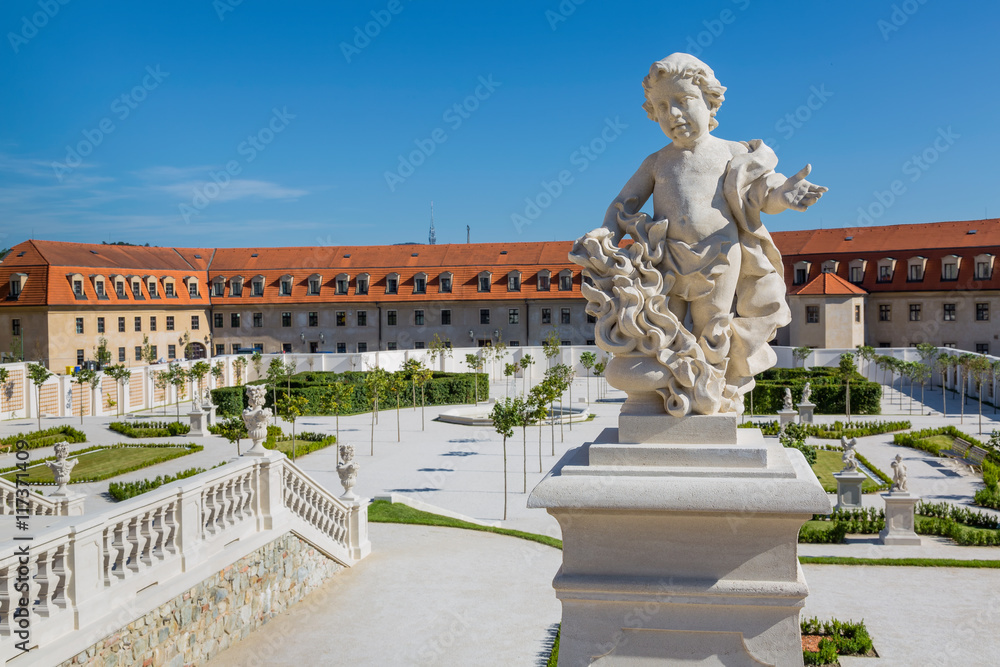 The baroque garden of Bratislava Castle