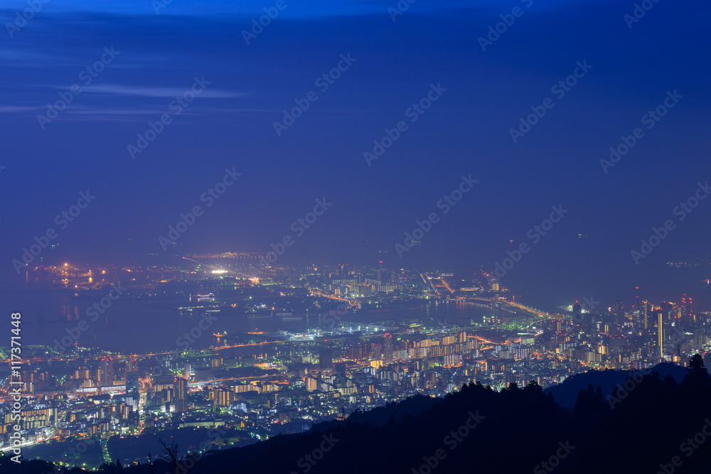 神戸の夜景　摩耶山掬星台からの眺め