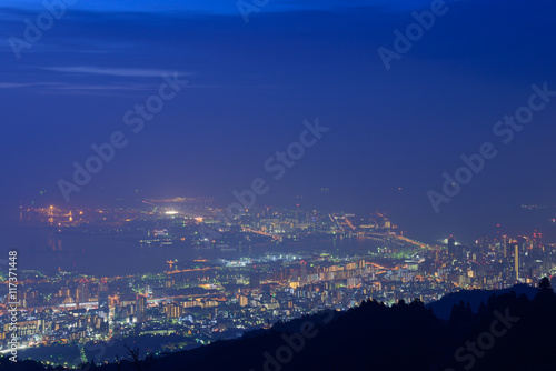 神戸の夜景 摩耶山掬星台からの眺め