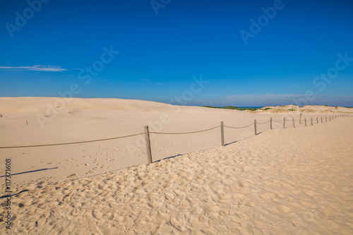 Moving dunes in the Slowinski National Park, Poland