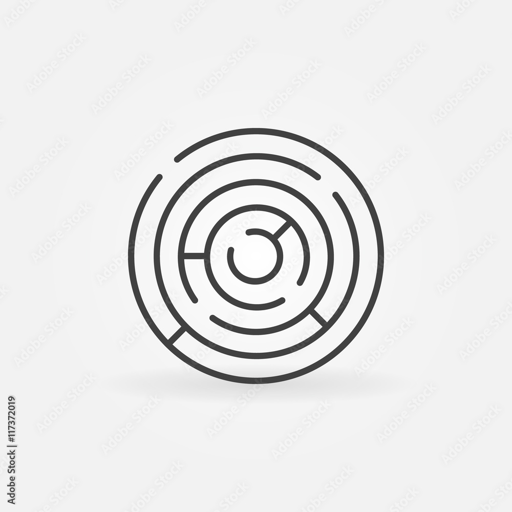 Round maze icon Round maze icon