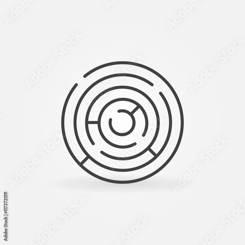 Round maze icon