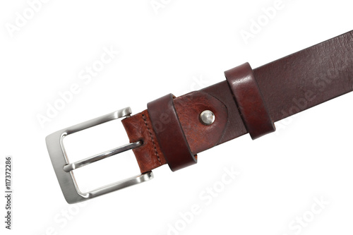 Leather Belt On White