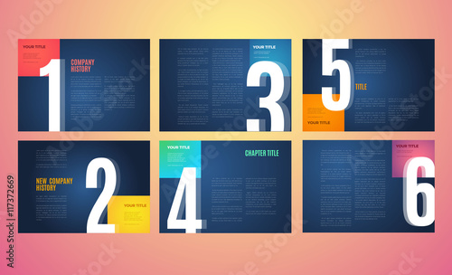 Vector portfolio template modern design