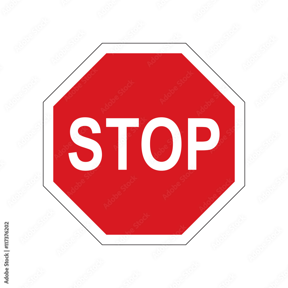 Traffic sign stop. Road sign. Vector illustration. Traffic sign stop. Road sign. Vector illustration.