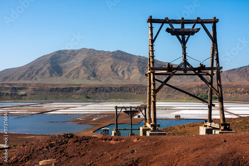 Pedra de Lume hot bath in salterns  in the extinct volcano crate