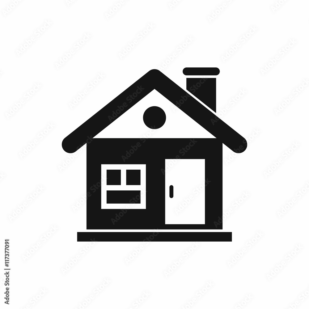 House icon in simple style isolated on white background. Building symbol House icon in simple style isolated on white background. Building symbol