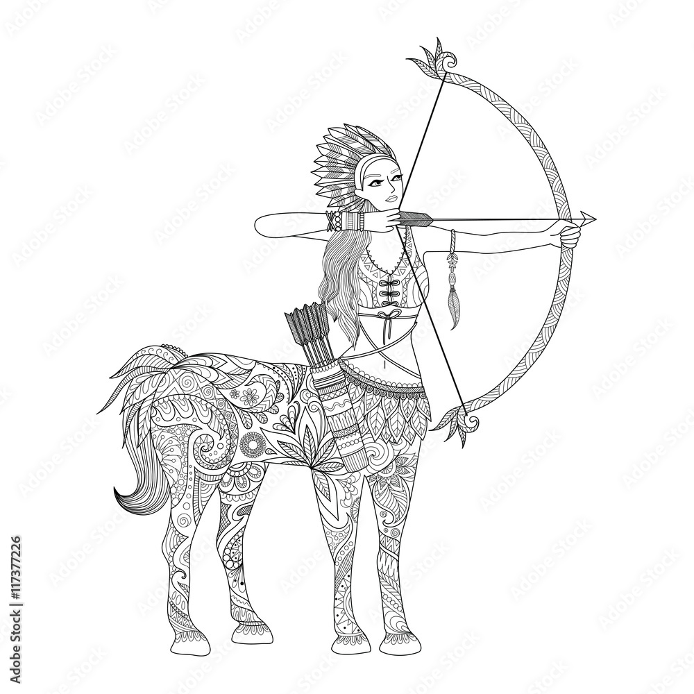 Centaur Girl Drawing