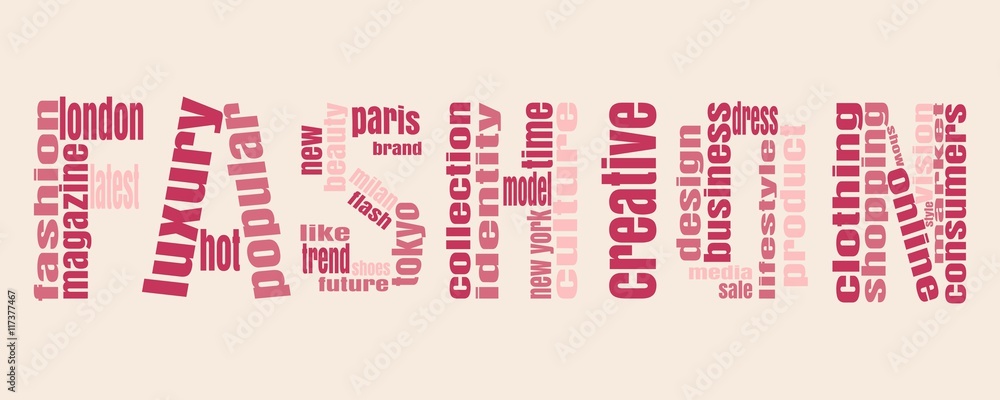 Fashion Word Consist Of Relative Words Keywords Cloud Stock Vector Adobe Stock