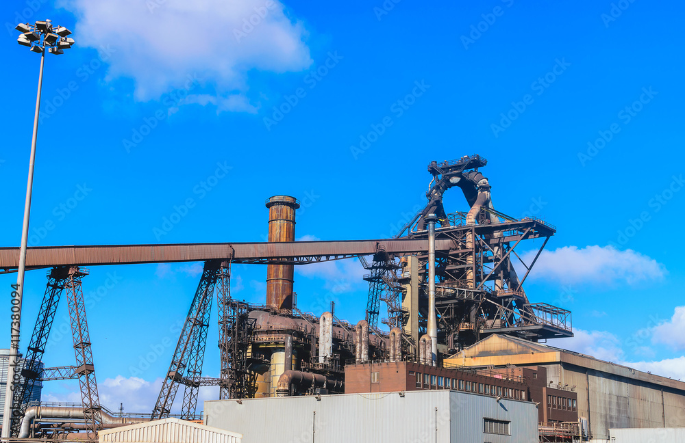 Blast furnace plant in steel industry, UK Blast furnace plant in steel industry, UK
