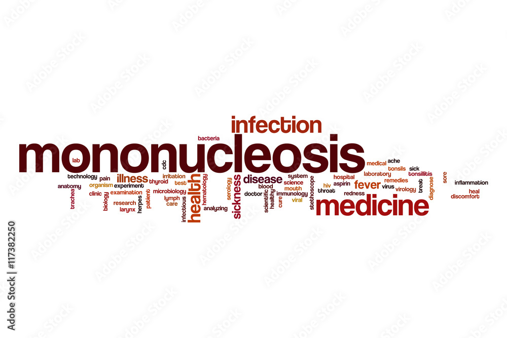 Mononucleosis word cloud concept Mononucleosis word cloud concept