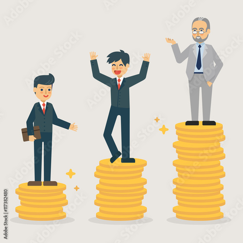 Businessman with seniority system