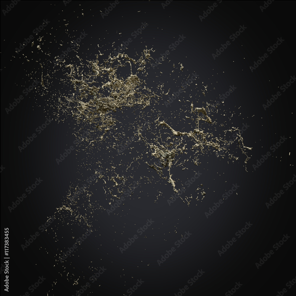 Fototapeta premium splash gold 3d rendering background