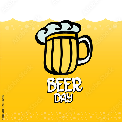 international beer day vector background.