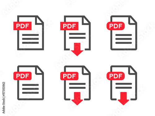 File download icon. Document text, symbol web format information