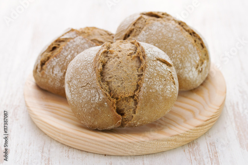 bread on wooden background