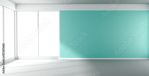 Wallpaper Mural Turquoise room with panoramic windows Torontodigital.ca