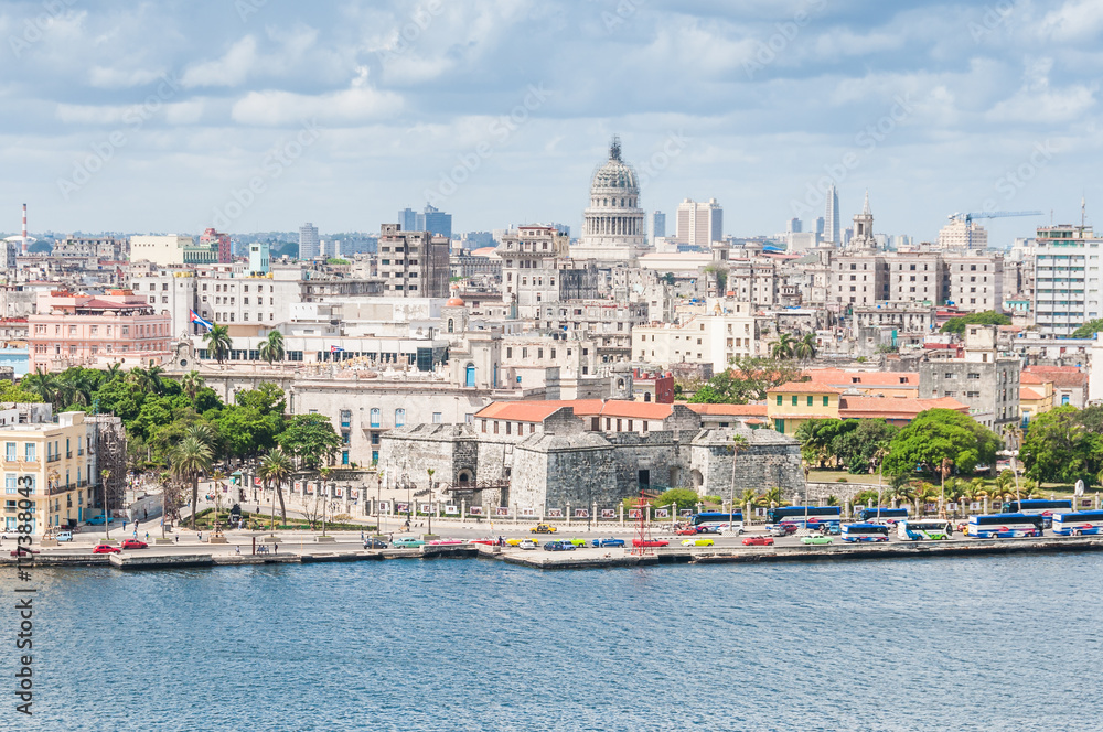 Obraz premium View of the cityscape in Havana, Cuba