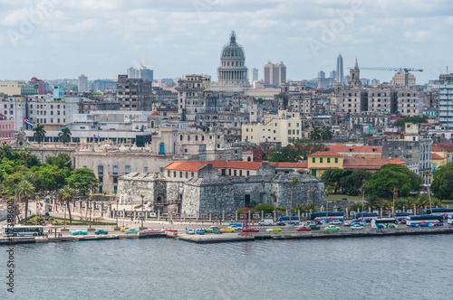 View of the Capitolio and surroundings in Havana, Cuba