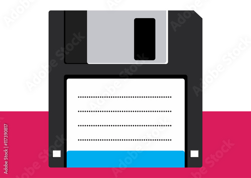 Flat floppy disk icon
