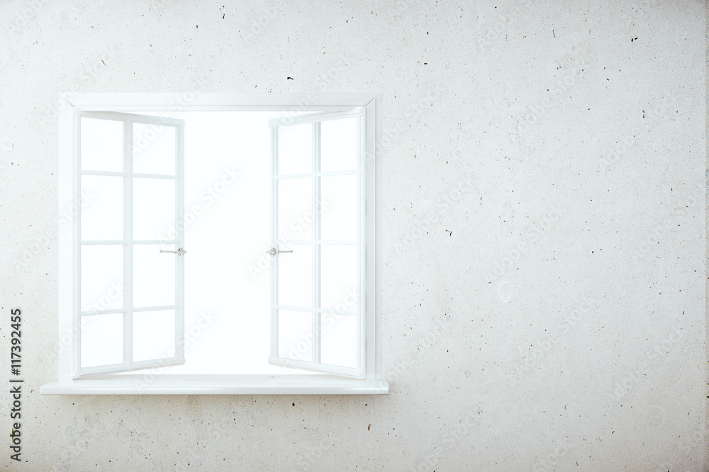 Fototapeta premium Wall with blank window