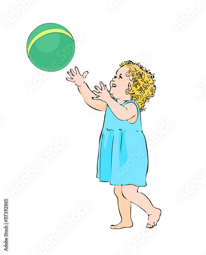 Девочка с мячом-2  Little Girl with a Boll-2 Set