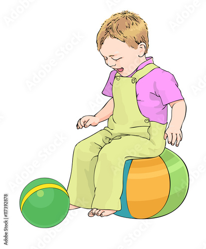 Мальчик с мячом-1  Little boy with a Boll-1 Set-1