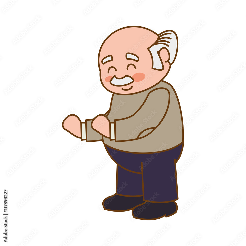 Fototapeta premium grandfather old person man male icon. Isolated and flat illustration. Vector graphic