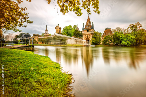 Photography View on Franzensburg castle in Laxenburg town in Austria