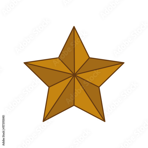 star gold shape decoration icon. Isolated and flat illustration. Vector graphic