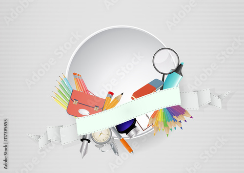 school blank ribbon
