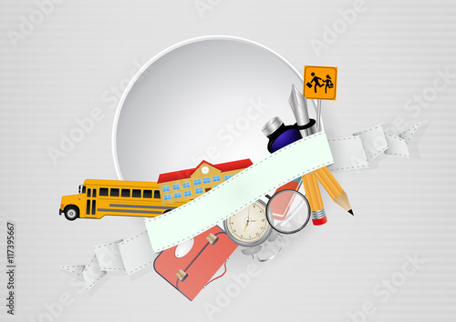 school blank ribbon