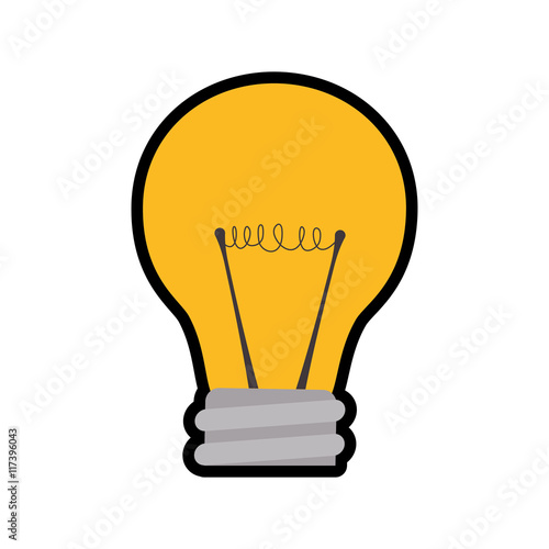 Light bulb energy power illumination icon. Isolated and flat illustration. Vector graphic