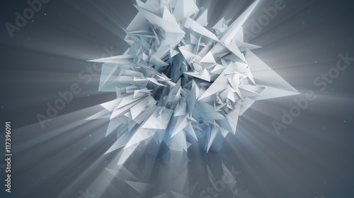 Polygonal shiny shape abstr...