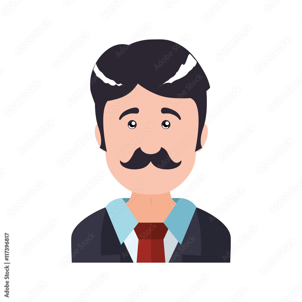 Man male person mustache hair head avatar icon. Isolated and flat illustration. Vector graphic Man male person mustache hair head avatar icon. Isolated and flat illustration. Vector graphic