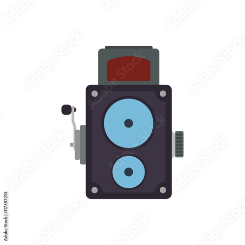 Videocamera technology retro vintage icon. Isolated and flat illustration. Vector graphic