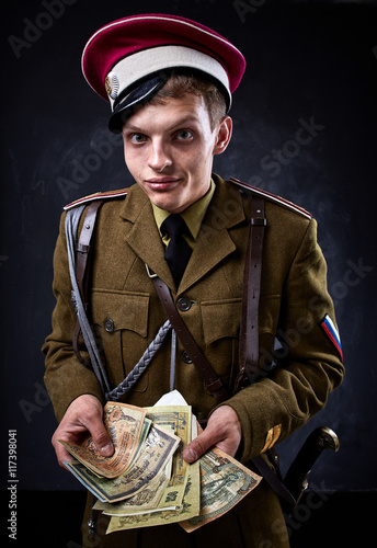 Photography Portrait of a Officer. Military, leadership, dictator theme.