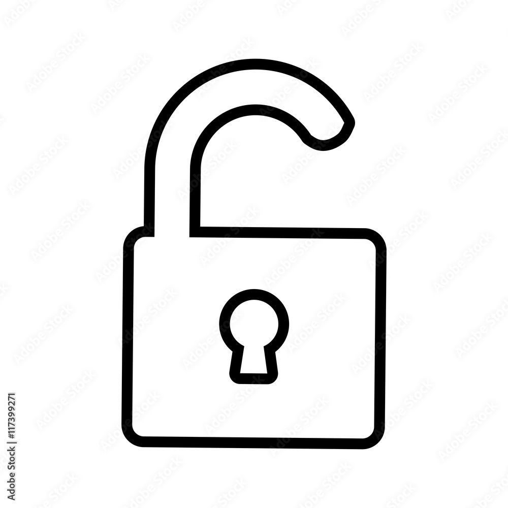 Padlock security system protection icon. Isolated and flat illustration. Vector graphic Padlock security system protection icon. Isolated and flat illustration. Vector graphic