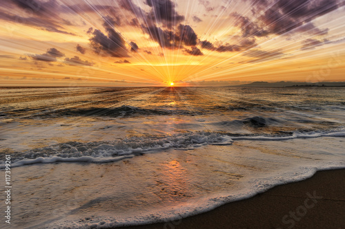 Ocean Sunset Sun Rays © mexitographer