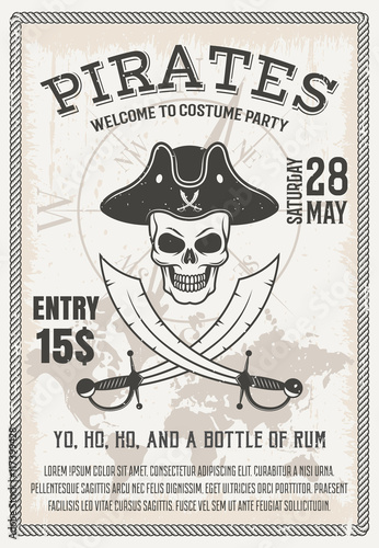 Pirates Costume Party Poster