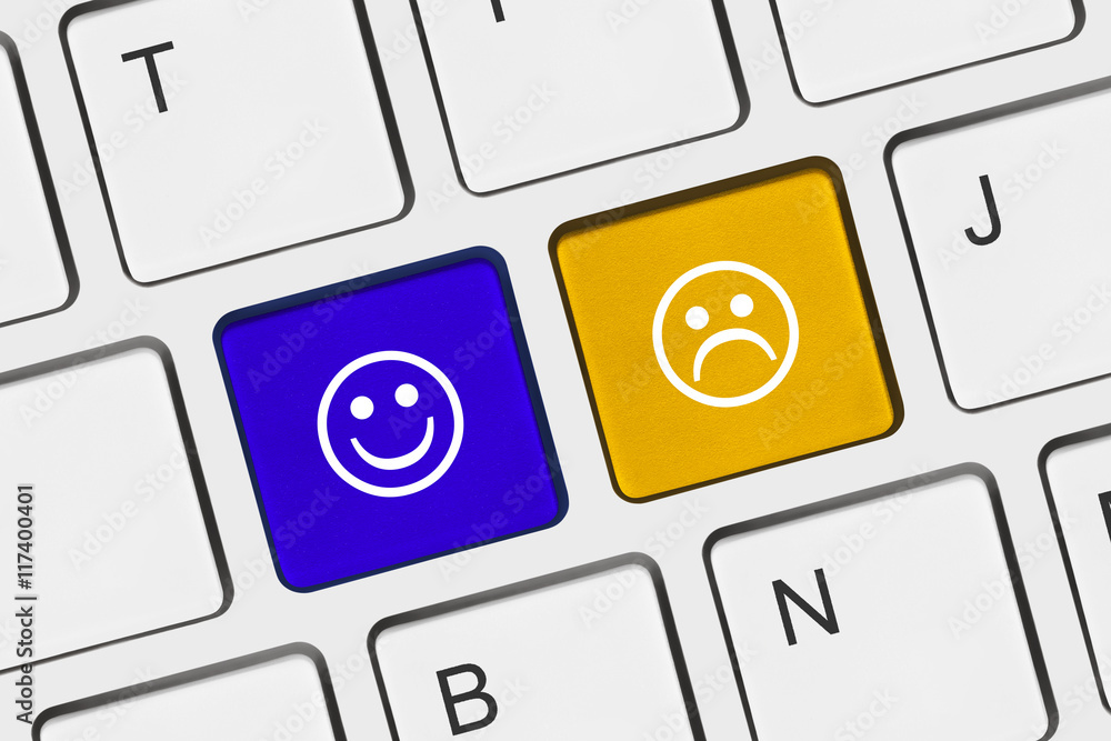 Computer keyboard with two smile keys Computer keyboard with two smile keys