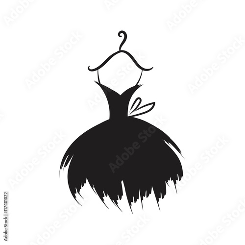 ball gown hand drawing on a hanger