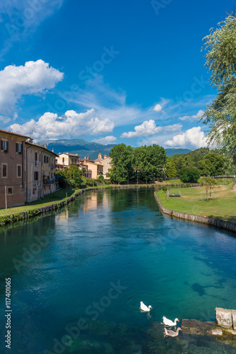 Rieti  Italy  - The Sabina s city  in Lazio region  under Mount Terminillo and crossed by the river Velino.