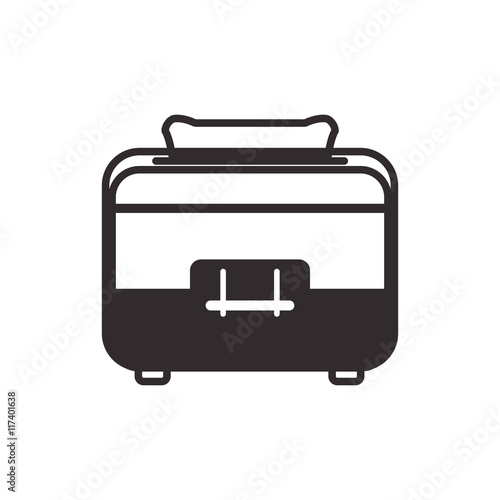 Toaster supply house electric appliance icon. Isolated and flat illustration. Vector graphic