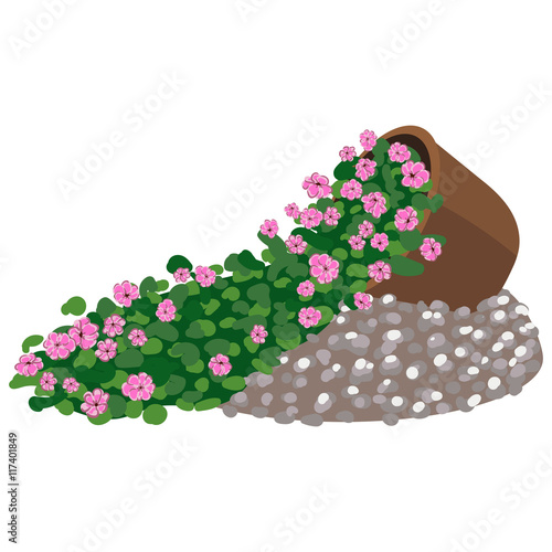 Vector illustration of floral arrangement in pot